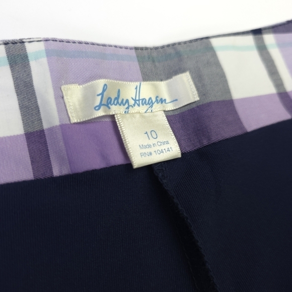 Lady Hagen Golf Tennis Purple Plaid Skort Sz 10 - Picture 6 of 8